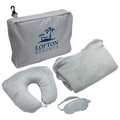 Three Piece Travel Pillow and Blanket Set